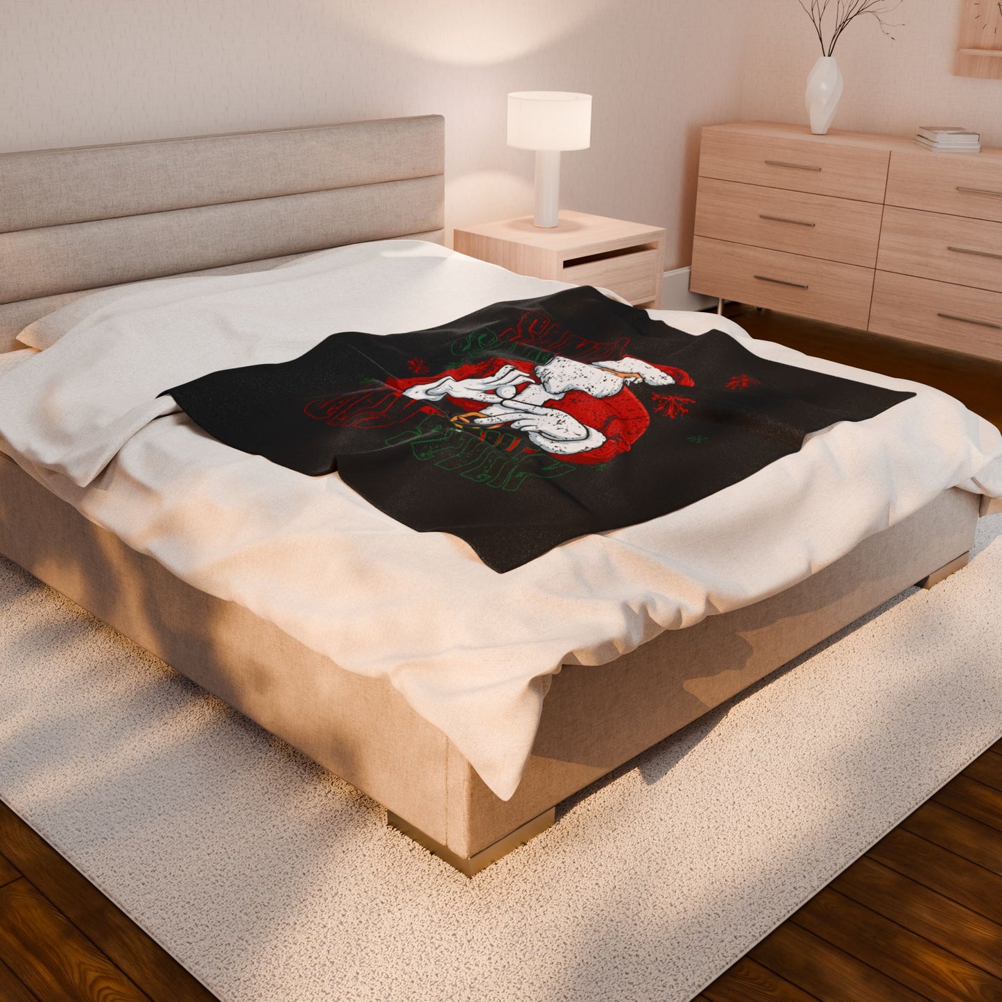 Santa Says Six Seven Velveteen Plush Blanket