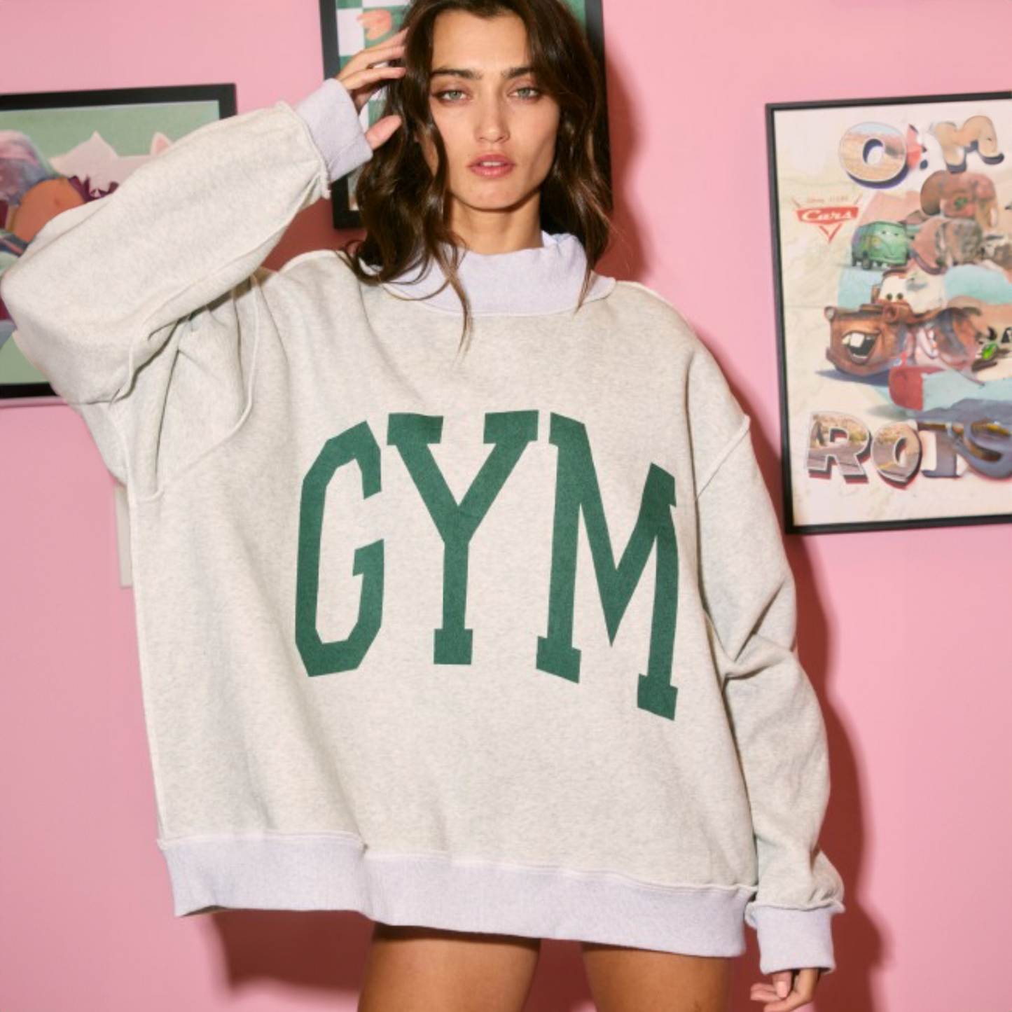 Reversible Mockneck Sweatshirt Bed/Gym