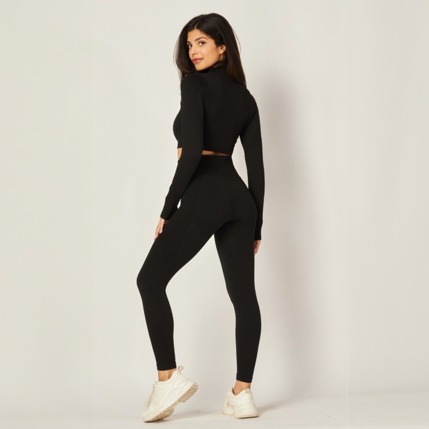 Long Sleeve Active Crop Legging Set