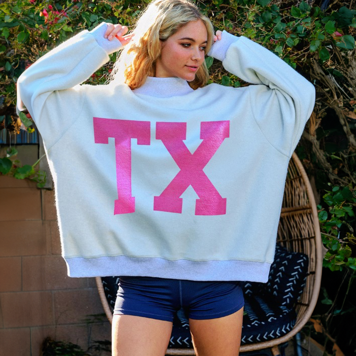 Reversible Mockneck Sweatshirt - TX