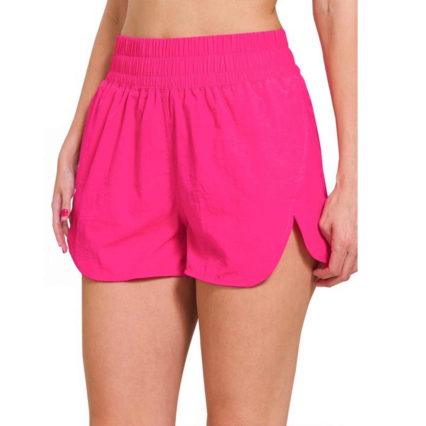 Smocked Running Shorts